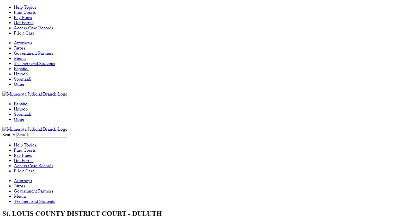 Minnesota Judicial Branch - St. Louis County District ...